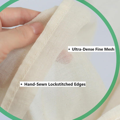 Organic Cheese Cloths - Grade 100 Extra Ultra Fine Mesh | 20x20 Inch, 6 Pack, 100% Unbleached Cotton for Straining & Cooking