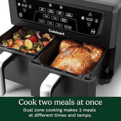Cuisinart Dual Basket Air Fryer - 11 QT Capacity with 4 Cooking Functions & Sync Finish
