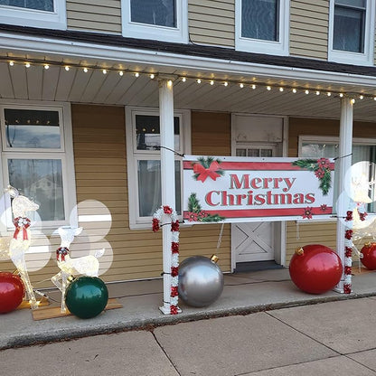 White 18" Inflatable Ornament - Oversized Christmas Yard Decoration