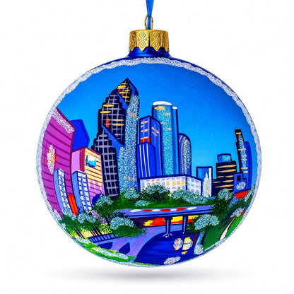 4 Inch Glass Ball Christmas Ornament – Hand-Painted Ukrainian Artisan Decoration