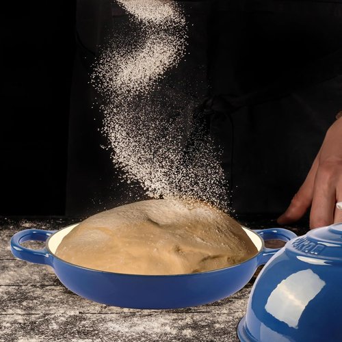 CUKOR 7QT Dutch Oven Pot - Enameled Cast Iron for Baking & Cooking | Non-Stick Lid for Oven & Stovetop