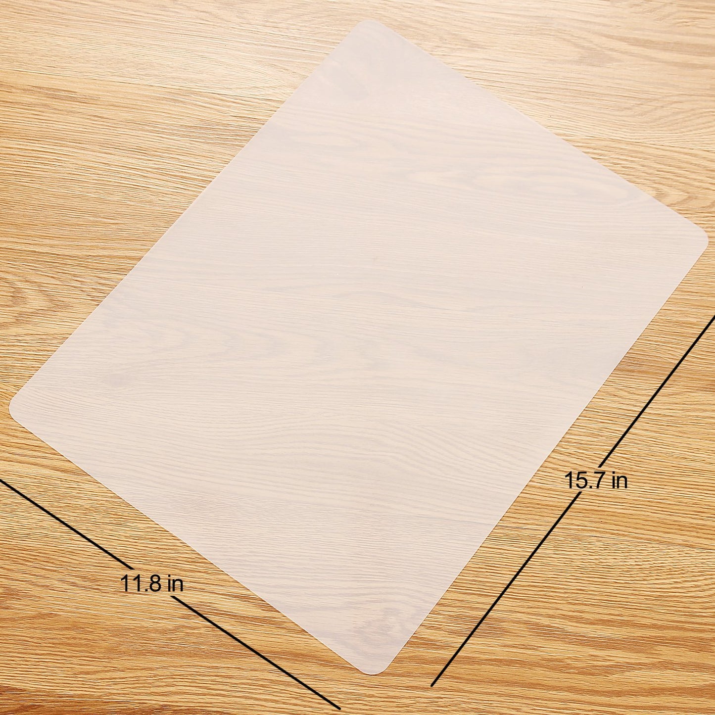 Wellhouse Soft Silicone Waterproof Baking Mat Non Stick Placemat Insulation Hot Tablemat for Baby/Kid/Children Pack of 4 (15.75 by 11.81 Inch,Translucent)