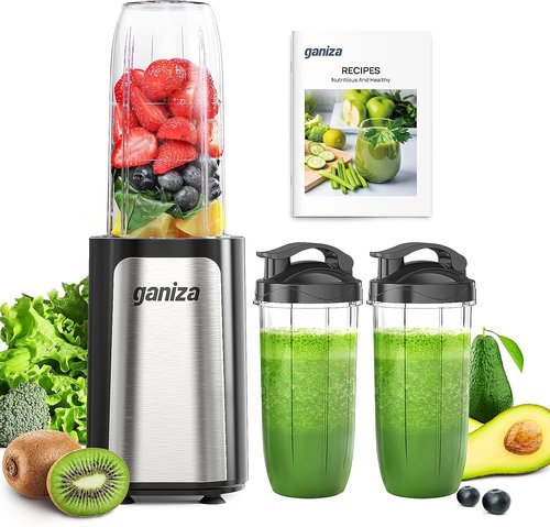 Ganiza Personal Blender for Smoothies - 14-Piece Set with 3 Portable Cups (1x24oz & 2x17oz)