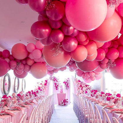 PartyWoo Hot Pink Balloon Arch Kit - 155 Pcs in Various Sizes for Baby Showers & Birthdays | Magenta Fuchsia