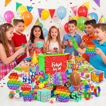 Skiennix Fidget Toys - 160 Pack Sensory Party Favors for Kids | Ideal for Autism & Classroom Prizes