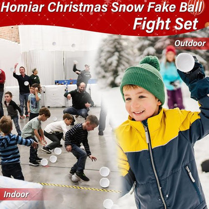 Homiar Snow Fake Balls - 100 PCS Soft Artificial Snow Toy Balls for Indoor & Outdoor Fun | Winter Party Decorations