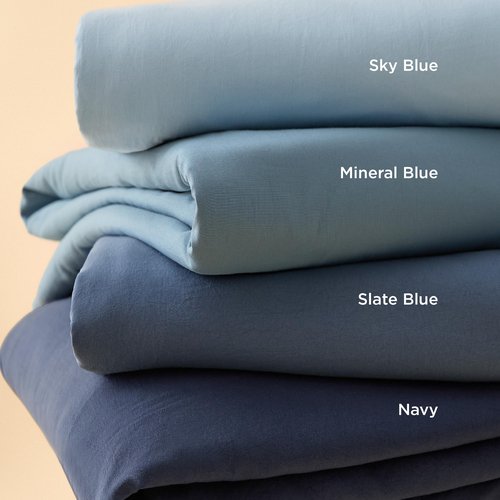 Bedsure Mineral Blue Duvet Cover Twin/Twin XL Size - 2 Pieces Prewashed Cotton-Like Polyester Extra Soft Bedding Set, Includes 1 Duvet Cover 68''x90''with Zipper Closure & 1 Pillow Sham, No Comforter