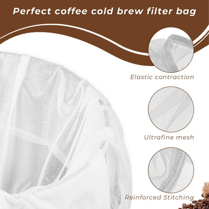 PalpitateC Replacement Toddy Filter Bag Compatible with Toddy Cold Brew System for 5 Gallon Cold Coffee Brew Filter Replacement Strainer Bag - Reusable (2 Pack)