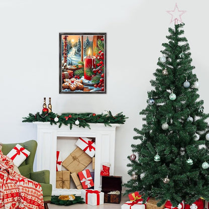 DOMROM Christmas Diamond Art Kit for Adults - Candle Design, Variation PD035