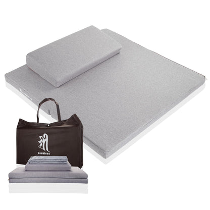 ZenBless Zafu Meditation Cushion Set,Yoga Meditation Pillow for Sitting on Floor,Large Square Meditation Mat and Pillow Set，Meditation Floor Pillow, Washable Cover(27.6")