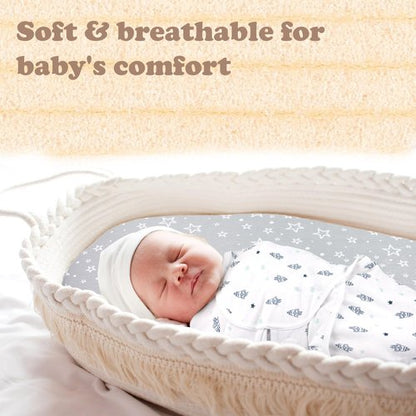 Bublo Baby Swaddles for Newborn Boys – 3-Pack Infant Swaddles 0-3 Months – Adjustable Newborn Swaddle Sleep Sack – Soft Organic Cotton Baby Wrap for Safe & Cozy Sleep