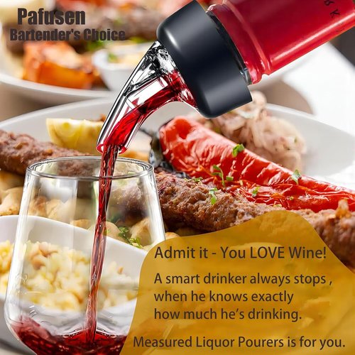 12 Pack Measured Liquor Pour Spout, Liquor Bottle Pourers, Measure Pour Spout for Liquor Bottles, Bottle Pourers for Alcohol, Shot Pourer Cocktail Liquor Dispenser Bar Bartending Tool -1.5oz/45ml