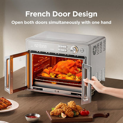 Midea Flexify Pro Toaster Oven Air Fryer Combo - 26.4 QT French Door Design | Graphene Juicy-Lock Cooking, 450°F