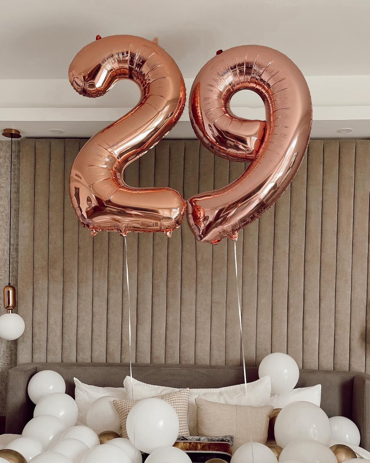 Rose Gold Number 7 Balloon - 40 Inch Giant Foil Balloon for 7th Birthday Party Decorations