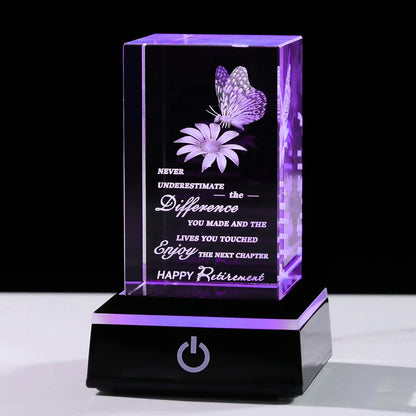 Retirement Gifts For Women Men 2026 Coworker, 3D Crystal Going Away Gift For Coworker Leaving Gifts For Women Farewell Gifts For Boss Leaving Job, Happy Retirement Gifts For Nurses Teacher Friend