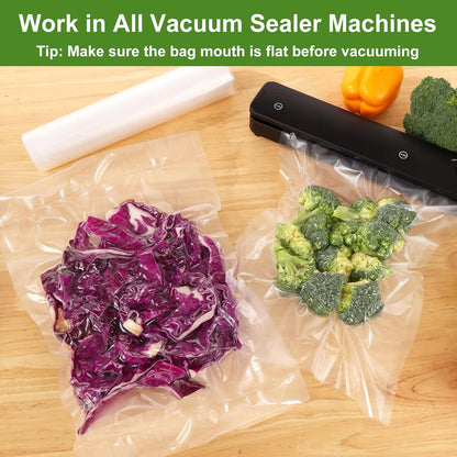 Moretoes Vacuum Sealer Bags - 6 Rolls of 11" x 20' BPA-Free Food Storage Bags for Meal Prep & Sous Vide