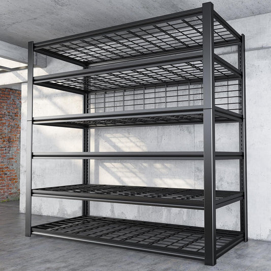 REIBII 6-Tier Garage Shelving | Heavy-Duty Metal Storage Shelves, 3500LBS Capacity, 84" H x 48" W x 20" D