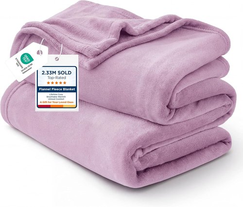 Bedsure GentleSoft Fleece Blanket - Cozy Small Throw for Kids | 43x55 Inches, Lilac Color