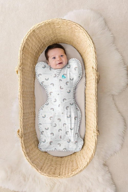 Love To Dream Swaddle UP - Baby Sleep Sack for Self-Soothing | Snug Fit, 1.0 TOG, Newborn 5-8.5lbs, Rainbow Dream