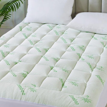 ANALIN® Bamboo Viscose Mattress Topper - Soft, Breathable King Size Pillow Top for Back Pain Relief | Fits 6-18 Inch Mattresses