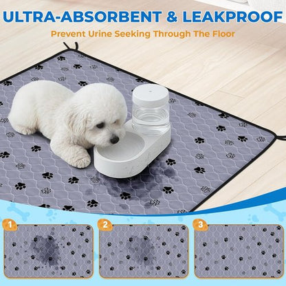 Fostanfly Washable Dog Pee Pads - Super Absorbent & Leak-Proof | Extra Large 54"x54" - 2 Pack