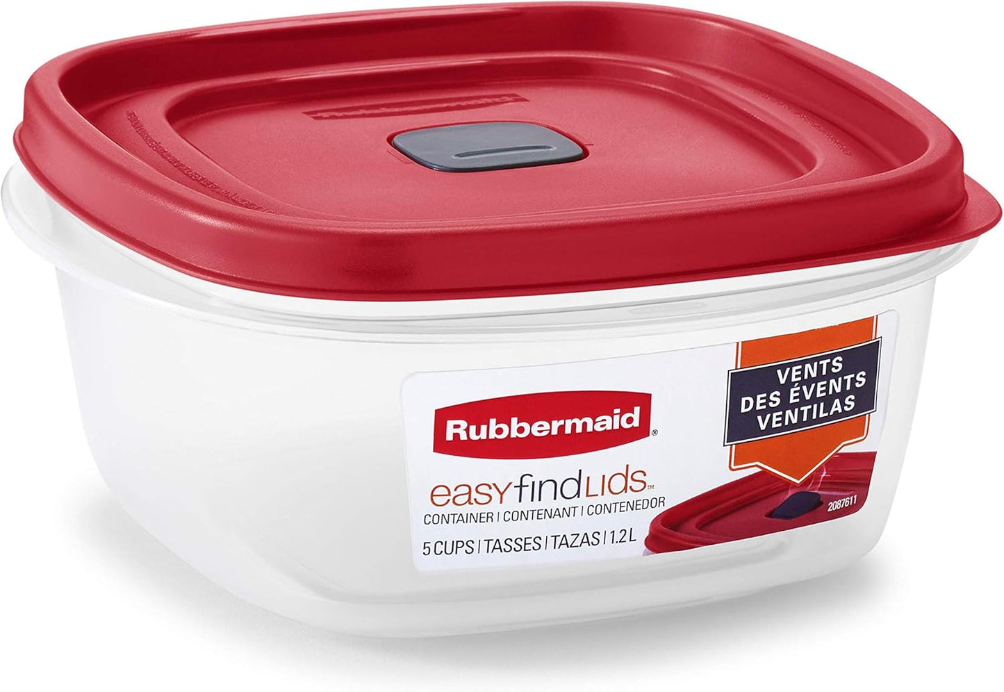 Rubbermaid Easy Find Lids | 5-Cup Food Storage Container for Effortless Organization