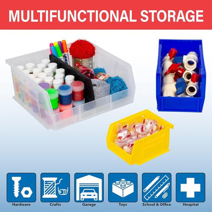 Akro-Mils Plastic Storage Bins - Space-Saving Stackable Organizers for Garage & Pantry | Green, 11" x 11" x 5", 6-Pack