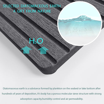 NiuYichee Diatomite Coasters - Set of 4 Water Absorbent Kitchen & Bathroom Trays | Modern Home Decor