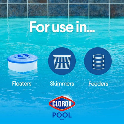 Clorox Pool&Spa XTRABLUE Chlorinating Tablets - Kills Bacteria & Stops Algae | 5 LB Individually Wrapped