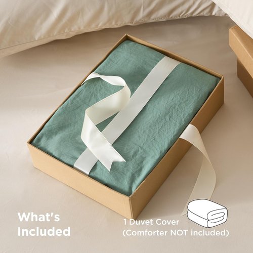 Bedsure Sage Green Duvet Cover | King Size 104x90 Inches - Extra Soft Prewashed Cotton-Like Polyester