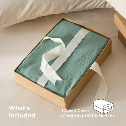 Bedsure Sage Green Duvet Cover King Size Only - Prewashed Cotton-Like Polyester Extra Soft All Season Bedding, Includes 1 Duvet Cover 104x90 Inches with Zipper Closure, (No Comforter, No Pillow Shams)