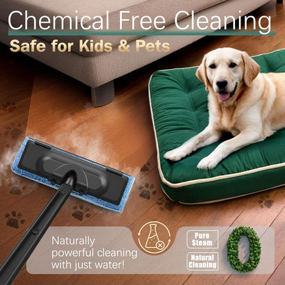 Skiennix Steam Cleaner - 1800W Powerful Multipurpose Mop with 28 Accessories | 1.5L Tank for Chemical-Free Home Cleaning