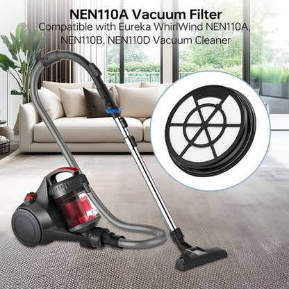 Eureka Vacuum Filter - Compatible NEN110A/NEN110B/NEN110D | 6-Pack Inlet Frame & Sponge Filter