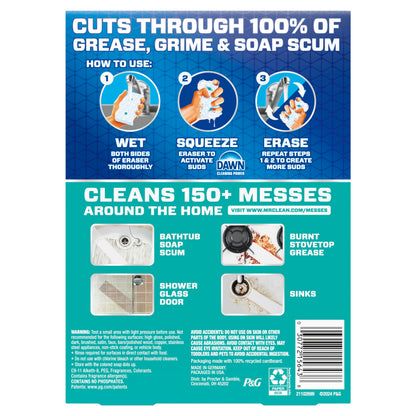 Mr. Clean Magic Eraser Foaming Sponge, All Purpose Cleaner, Dawn Cleaning Power, Wall, Sneaker, Oven Cleaner, Kitchen, Bathroom, Shower Cleaning Supplies, Scrubber, Ultra Foamy, 5ct