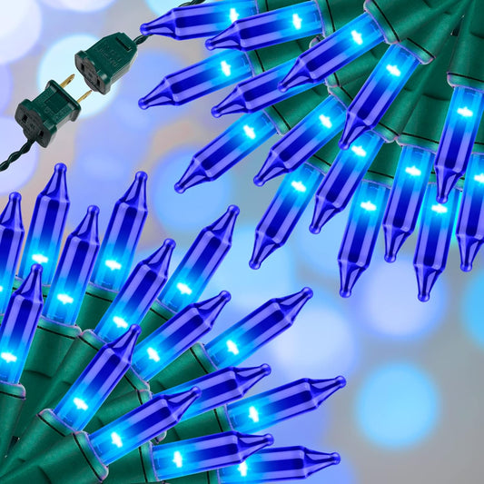 100LIGHTS Blue Extra-Bright Mini String Lights - Waterproof 5.98m Set for Holiday & Party Decor