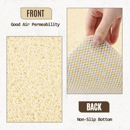 Joyhalo Shower Mat Bathtub Mat Non Slip, Bathmats Non Slip, Quick Drying Foot Scrubber Loofah Mats for Shower, Tub, Bathroom, Home, 17x24inch, Beige