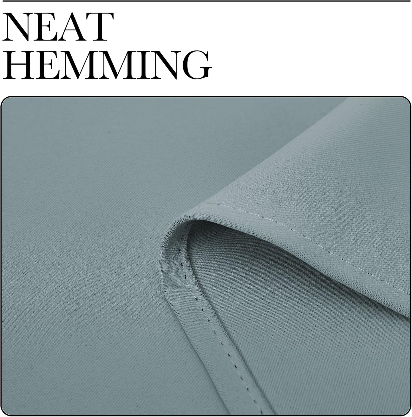 NICETOWN Blackout Curtains - Thermal Insulated Grommet Drapes for Living Room & Bedroom | Stormy Sea, 2 Panels (W42" x L63")