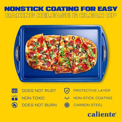 Caliente Nonstick Bakeware Set - 2 Cookie Sheets | Durable Carbon Steel Baking Set | Ideal Gift for Chefs & Bakers