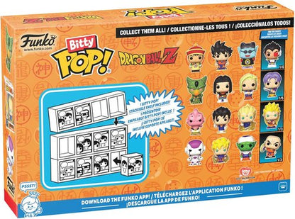 Funko Bitty Pop! 4-Pack | Dragon Ball Z Collectibles - Frieza, Super Saiyan Goku, Vegeta & Mystery Figure - 0.9 Inch (2.2 Cm) - Stackable Display Shelf Included