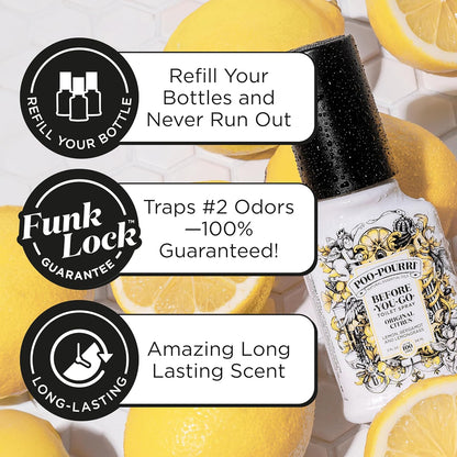 Poo-Pourri Toilet Spray Refill - Original Citrus, 16 Fl Oz | Up to 800 Uses, Essential Oil Deodorizer