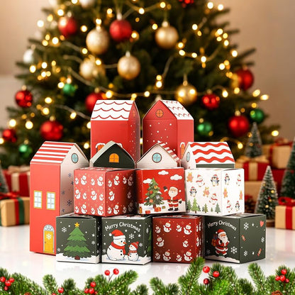 24‑Day Advent Calendar Boxes Set for DIY Countdown - Empty Gift Boxes with Numbers