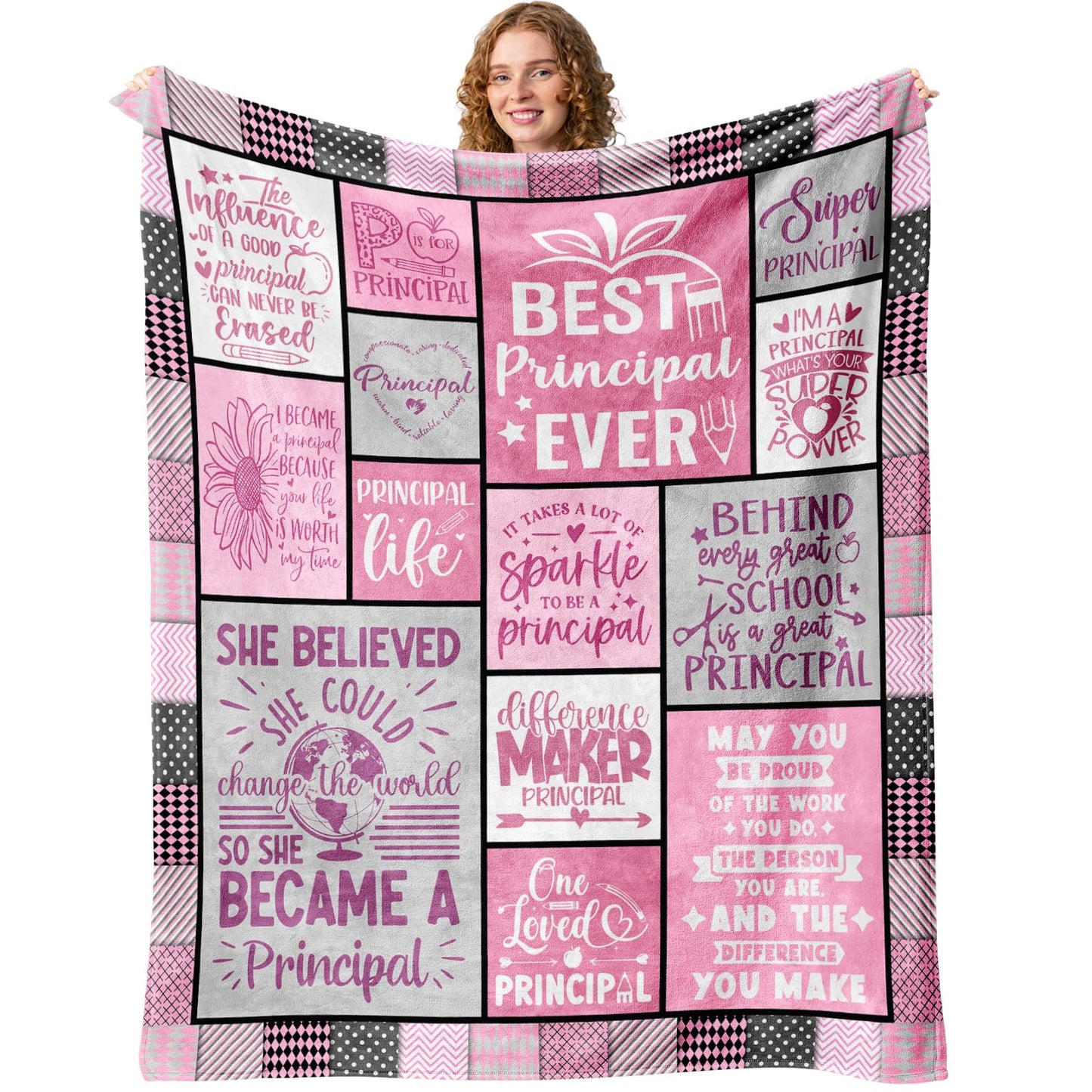 Principal Appreciation Gifts - Principal Gifts for Women - Principals Day Gifts - Gifts for Principal of School Female - Best Principal Retirement/Birthday Gifts Blanket 60" X 50"