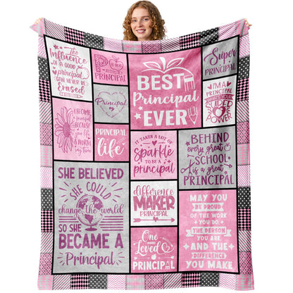 Principal Appreciation Gifts - Principal Gifts for Women - Principals Day Gifts - Gifts for Principal of School Female - Best Principal Retirement/Birthday Gifts Blanket 60" X 50"