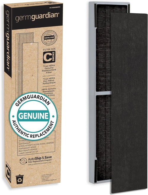 GermGuardian HEPA Air Purifier Filter - Removes 99.97% of Wildfire Smoke & Odors | Fits AC5000 Series