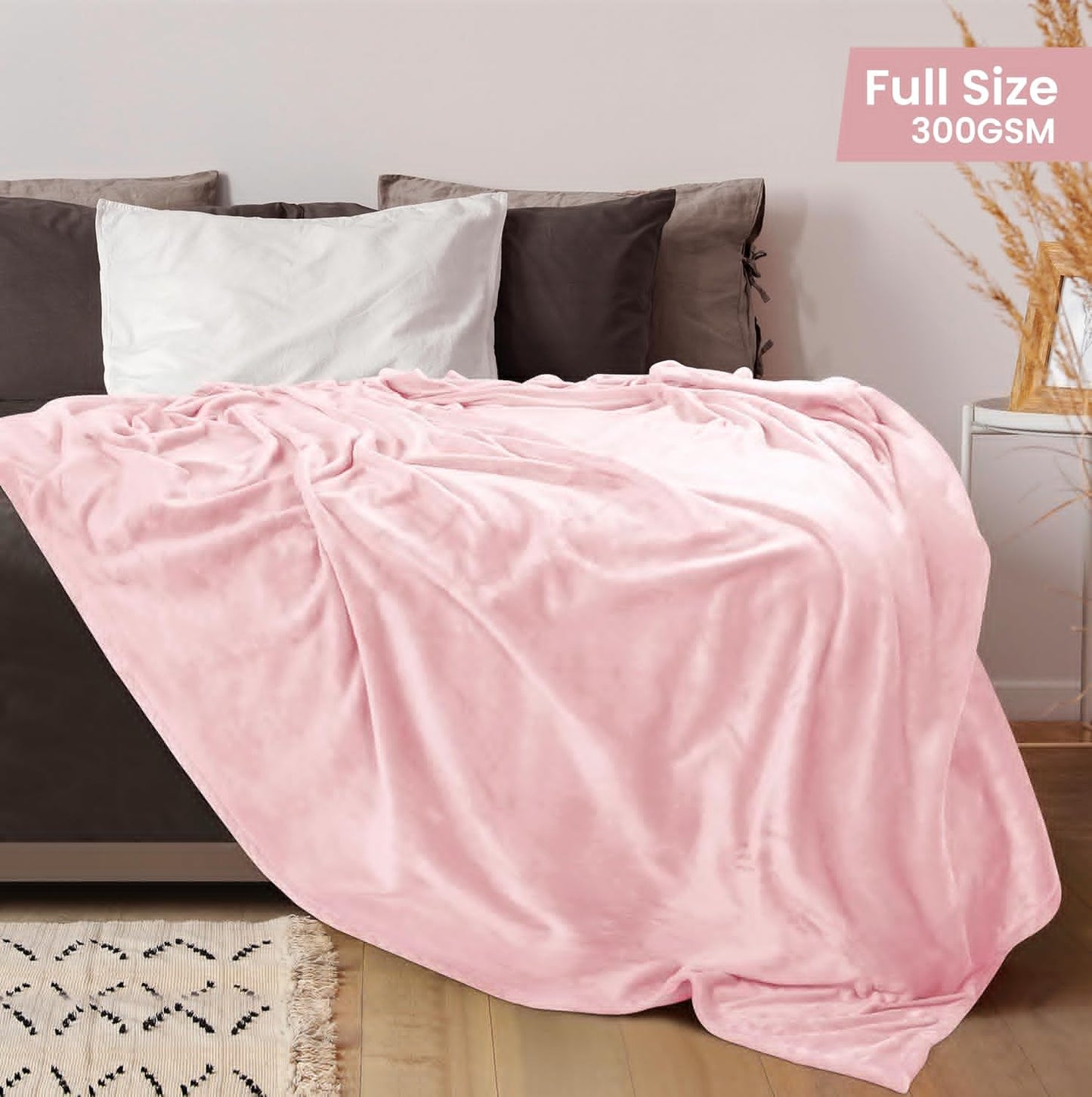 Utopia Bedding Fleece Blanket - Luxury Soft Anti-Static Microfiber in Pink | Full Size (90x84 Inch)