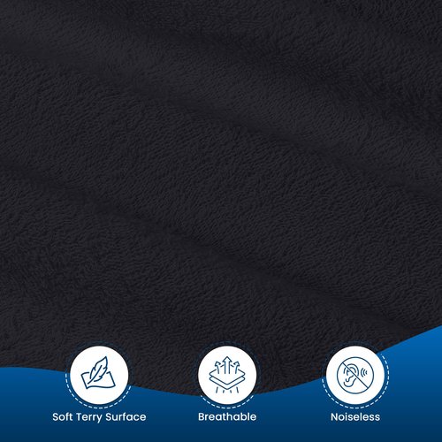 Full Size Mattress Protector Waterproof, Premium 200 GSM Terry Mattress Cover, Soft & Breathable Bed Cover, Fitted Sheet Style Stretchable Deep Pockets 15" by Utopia Bedding (Black)