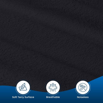 Full Size Mattress Protector Waterproof, Premium 200 GSM Terry Mattress Cover, Soft & Breathable Bed Cover, Fitted Sheet Style Stretchable Deep Pockets 15" by Utopia Bedding (Black)