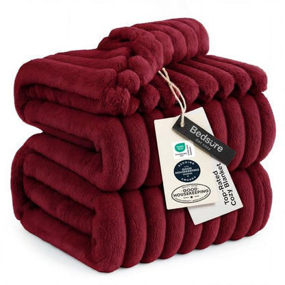 Bedsure GentleSoft Red Full Blanket for Bed - Cozy Soft Blankets for Women, Cute Large Throws for Girls, 84x90 Inches