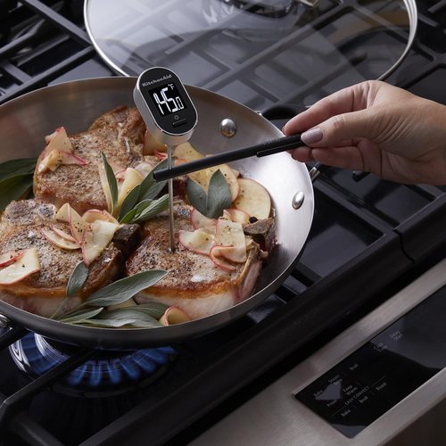 KitchenAid Digital Instant Read Food Thermometer - Accurate Temperature Range -40°F to 482°F, Black