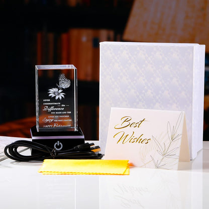 Retirement Gifts For Women Men 2026 Coworker, 3D Crystal Going Away Gift For Coworker Leaving Gifts For Women Farewell Gifts For Boss Leaving Job, Happy Retirement Gifts For Nurses Teacher Friend